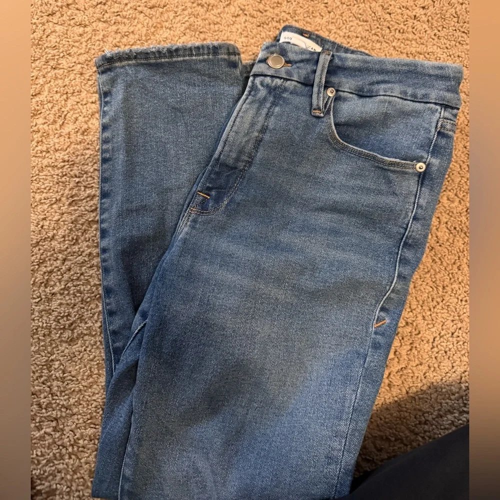 Good American Distressed Straight Leg Jeans Size 8 / 29 - Picture 6 of 6